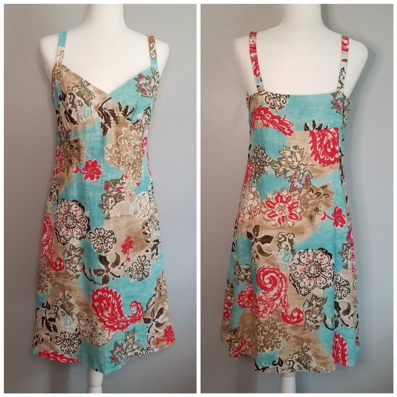 Escada Dresses & Skirts - Escada Sport Floral Linen Dress Size 38/US 8